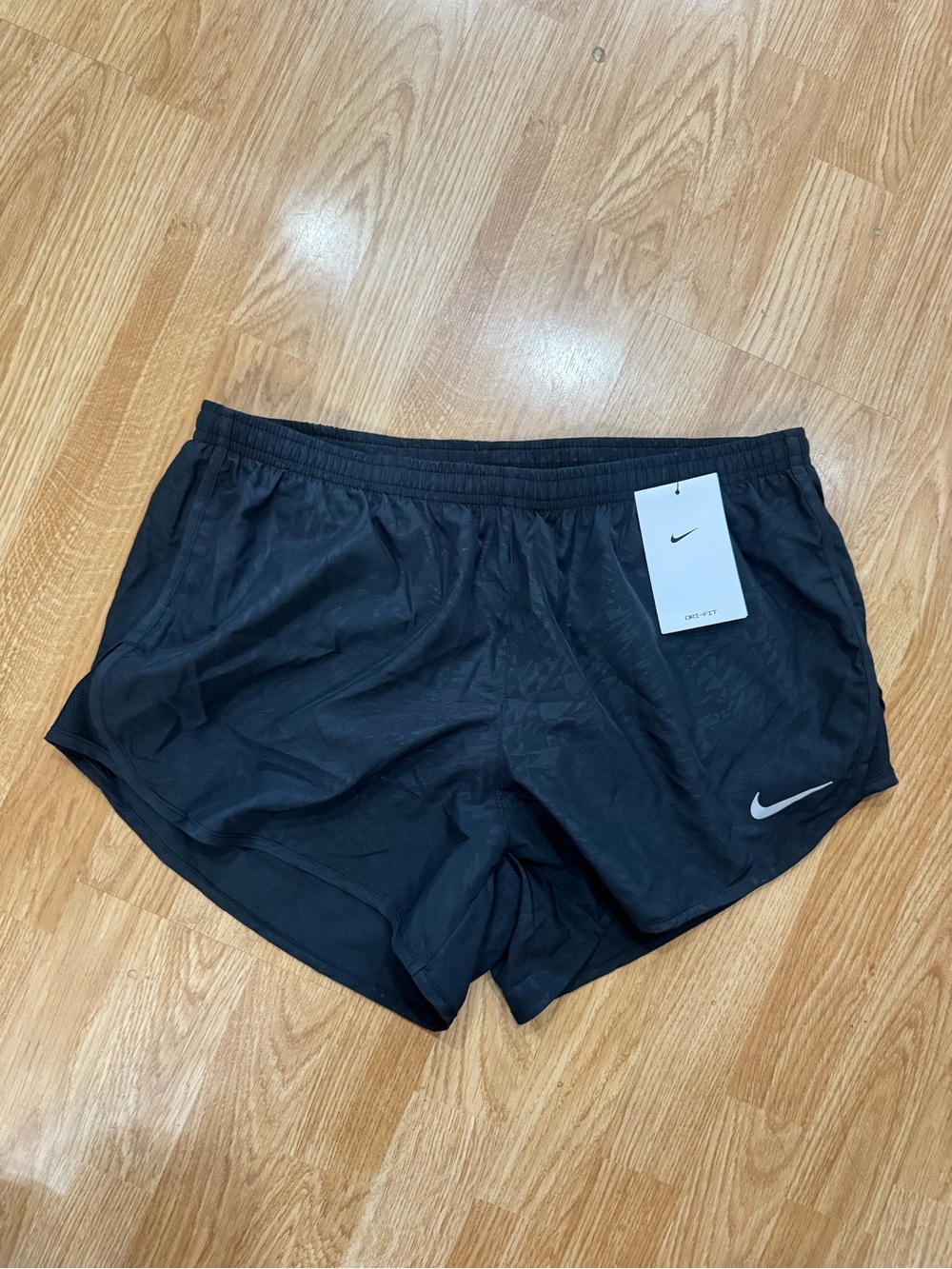 Nike Women's Black Athletic Running Shorts with Reflective Swoosh